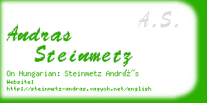 andras steinmetz business card